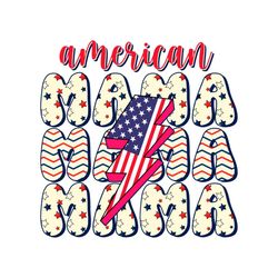 American Flag Thunder Mama Fourth Of July PNG
