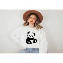 panda sweatshirt,cute panda shirt,panda lover gift,animal lover tee panda lover t-shirt, funny animal shirt,gift for ani