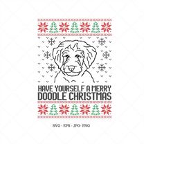 labradoodle, black doodle, labradoodle gift, gift for dog, gifts for dog owners, christmas ornament, santa dog, gift for
