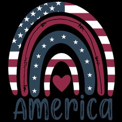 american flag rainbow 4th of july svg, memorial day svg