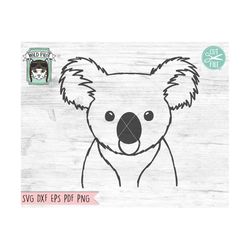 koala svg file, koala cut file, animal face svg cut file, cute koala svg, koala face svg, animal svg file, australia svg