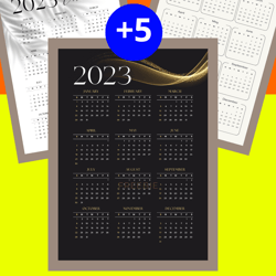 wall planner 2023 | horizontal wall dated planner | digital pdf instant download | dated wall planner 2023