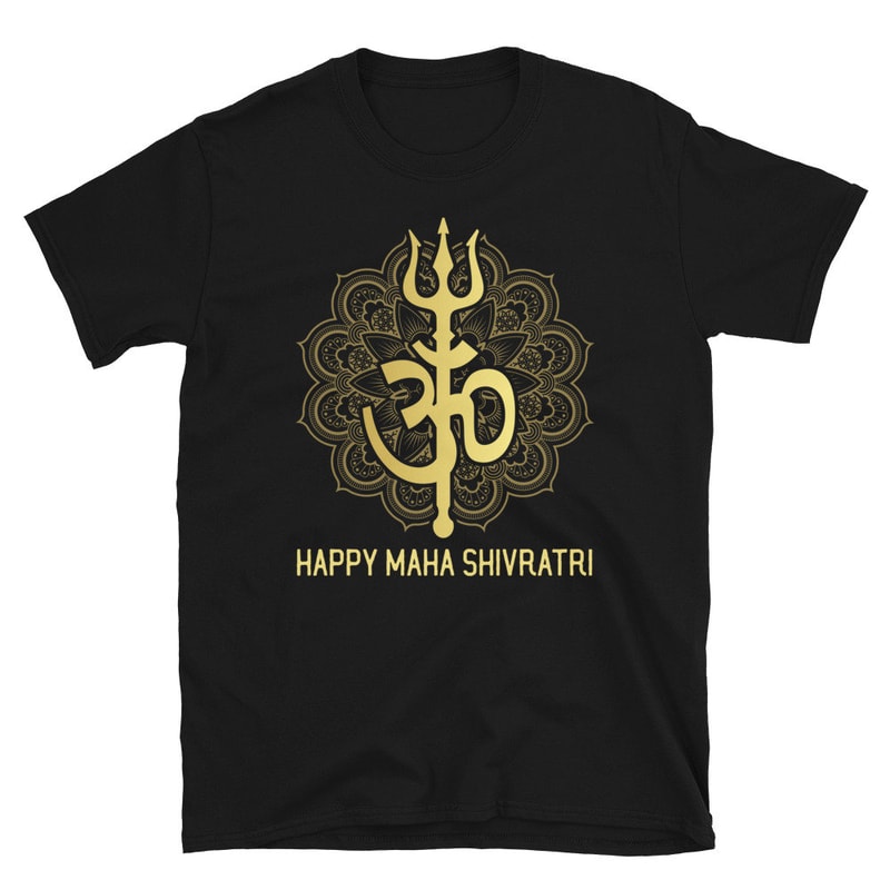 Shiva Trisula Mandala Happy Maha Shivratri Unisex T-Shirt.jpg