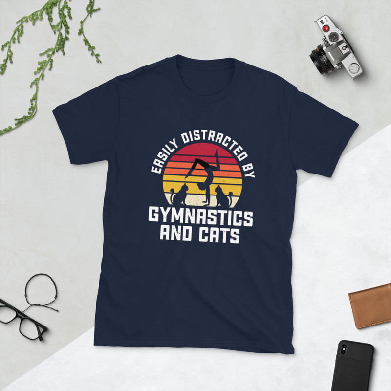 Easily Distracted By Gymnastics and Cats Gymnast Cat Lovers.jpg