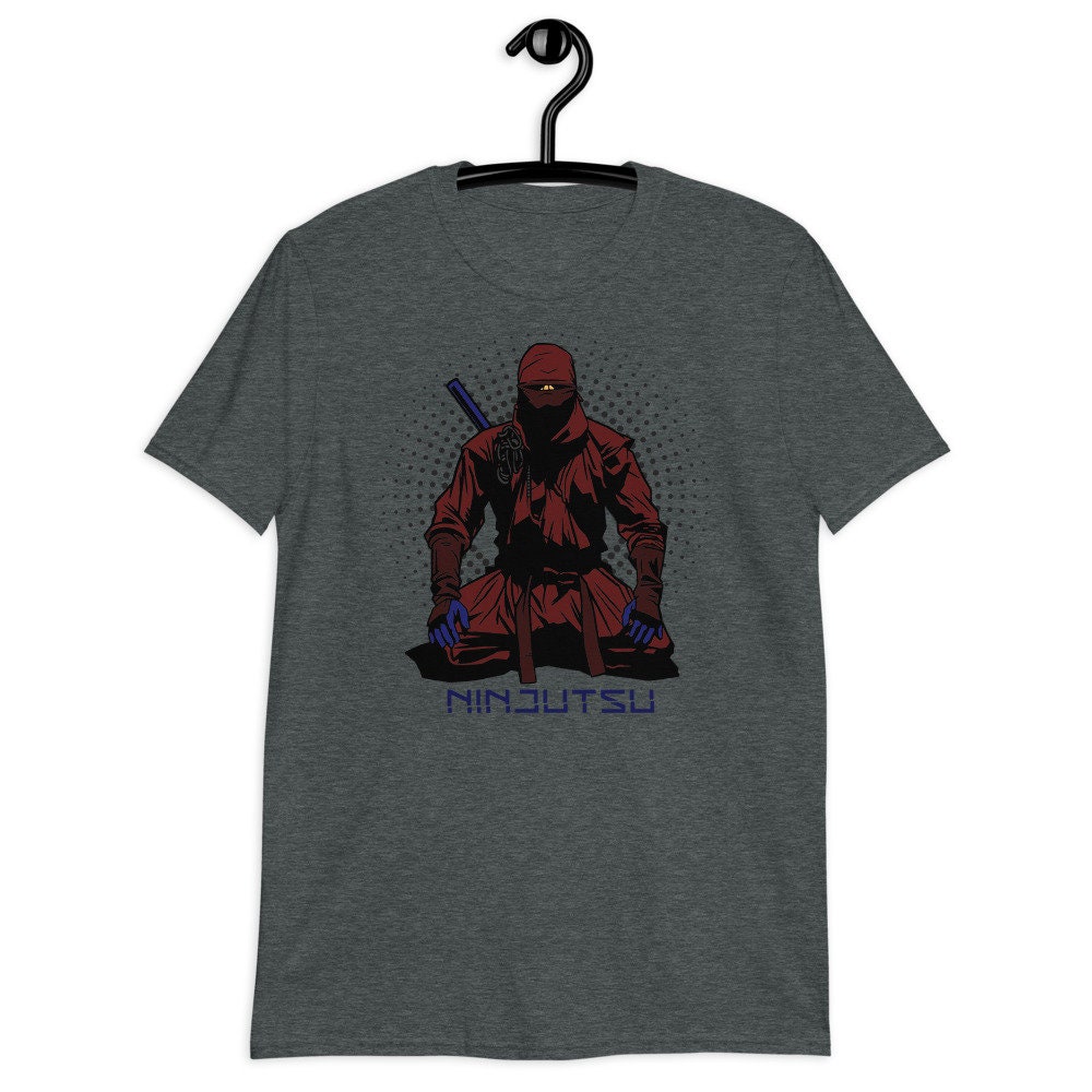 Ninjutsu Red Ninja Shadow Assasin Short-Sleeve Unisex T-Shirt.jpg