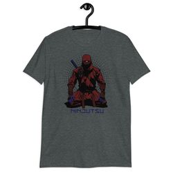 ninjutsu red ninja shadow assasin short-sleeve unisex t-shirt