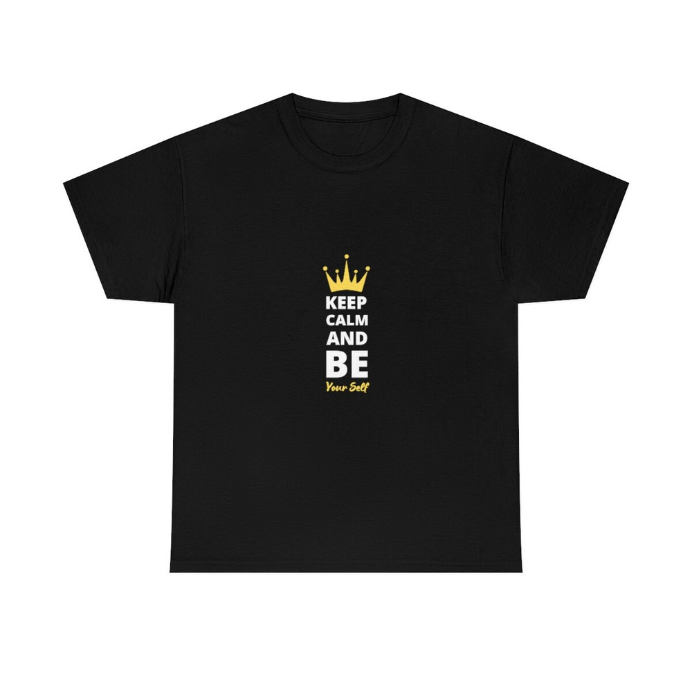 Keep Calm and Be Yourself inspirational Unisex Heavy Cotton Tee.jpg