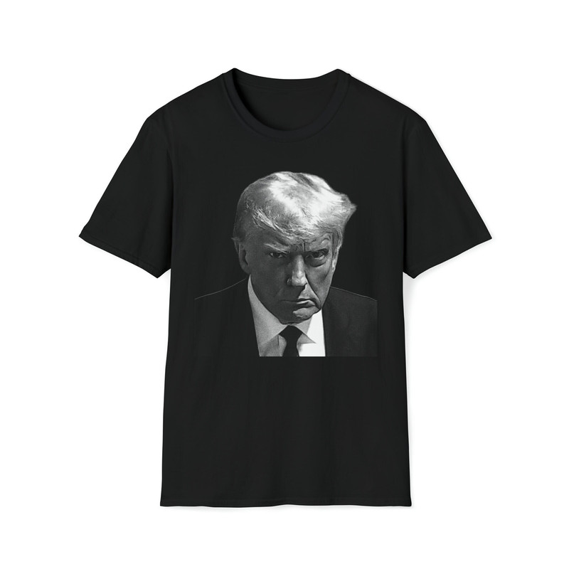 Black And White Donald Trump Mug Shot Aug 24 High Resolution Memes T-Shirt-1.jpg