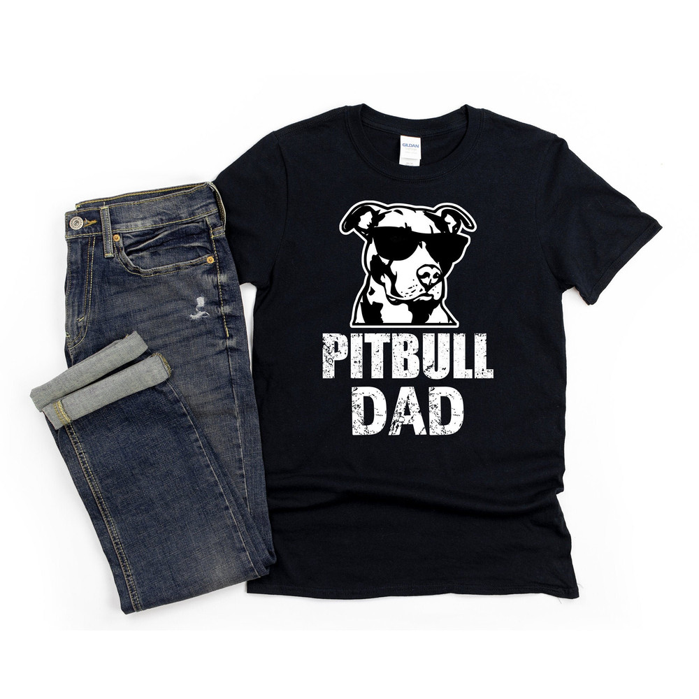 Proud Pitbull Dad men's Short-Sleeve Unisex T-Shirt.jpg