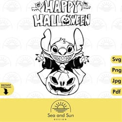 happy halloween, stitch disneyland vector clip art files, lilo and stitch, icon, ears, digital, download, tshirt, cut fi