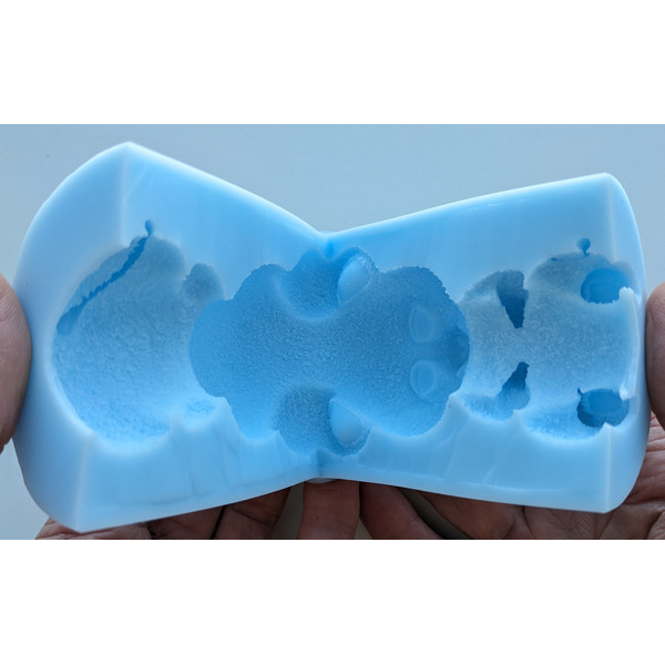 Cute mouse silicone mold open