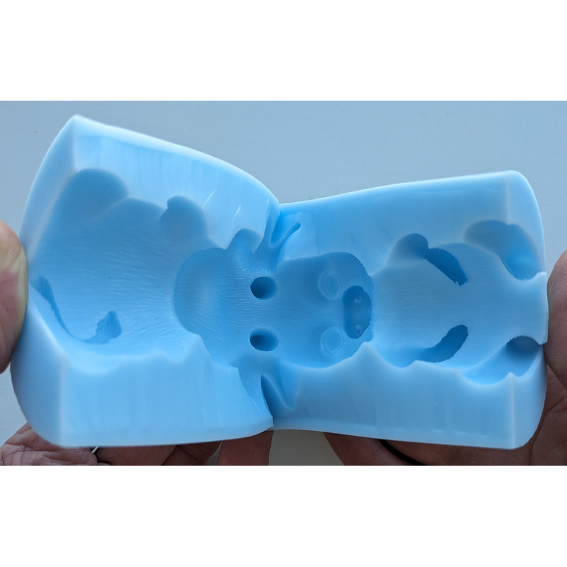 Calf silicone mold open