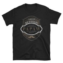 one blessed papaw shirt grandpa reveal shirt new grandpa shirt grandpa gift fathers day gift shirt