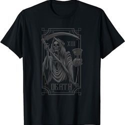 death tarot card satanic grim reaper occult horror pagan t-shirt, sweatshirt, hoodie - 25809