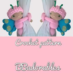 Gigy - Butterfly curtain tieback crochet PATTERN