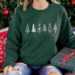 christmas tree sweatshirt, christmas sweat, cute christmas sweatshirt, christmas crewneck, winter holiday sweat