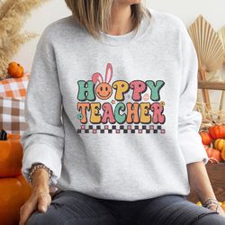 easter teacher sweat, teacher shirt, bunny teacher t-shirt, easter teacher bunny, easter sweatshirt