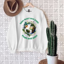 eco friendly sweatshirt, earth day shirt, nature shirt, camping shirt