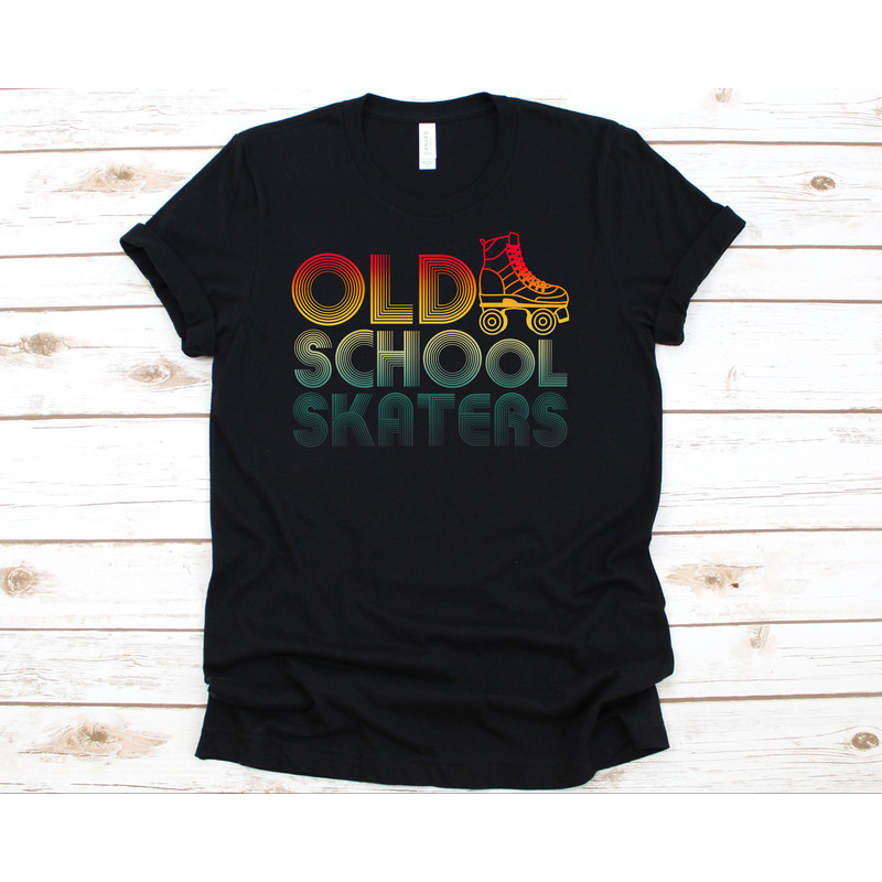 Old School Skaters Shirt, Roller Skating Gift For Roller Skater Girl Boy, Funny Roller Skate Tshirt For Men Women, Disco Party.jpg