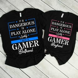 boyfriend gamer, girlfriend gamer, couple shirt, gamer couple shirts, funny couples shirts, matching shirts, couple game