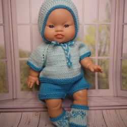 Funny summer outfit for baby doll Gordi Paola Reina, Miniland, Minikane 34cm