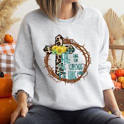 religious easter, easter sweatshirt, christian easter shirt, easter jesus, easter leopard shirt, easter gift, easter wom