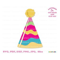 INSTANT Download. Birthday hat svg cut file. Personal and commercial use. H_1.