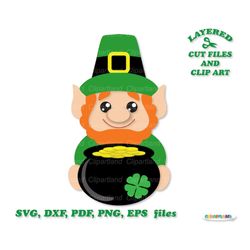 instant download. patrick day. cute leprechaun svg cut files and clip art. personal and commercial use. l_1.