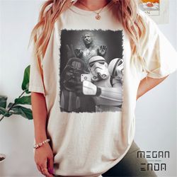 retro disney star wars comfort colors shirt, funny darth vader and storm trooper selfie shirt, vintage star wars shirt,