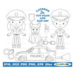 instant download. police outline cut files and clip art. commercial license is included! p_3.