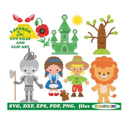 instant download. personal and commercial use is included! wizard oz cut files and clip art. w_2.