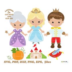 instant download. cute cinderella fairy tale svg cut file and clip art. commercial license is included ! c_1.