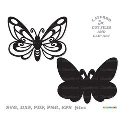 INSTANT Download. Commercial license is included ! Cute butterfly cut files and clip art. B_14.
