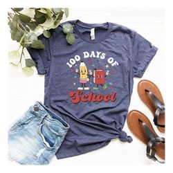 100 days of school tshirt, 100 day shirt, 100th day of school celebration, student shirt,back to school shirt, gift for