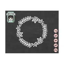 wreath svg file, flower wreath svg, laurel leaf wreath clip art, monogram wreath vector, wreath cut file, laurel wreath