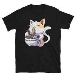 anime cat ramen t-shirt