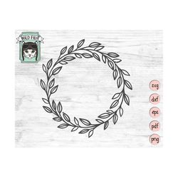 wreath svg file, laurel wreath svg, laurel leaf wreath clip art, monogram wreath vector, cut file, monogram frame svg fi