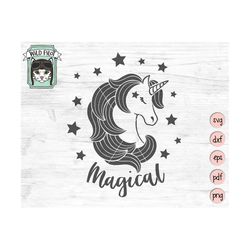 unicorn svg cut file, magical unicorn cut file, unicorn clipart, cute unicorn vector, sleeping unicorn svg, magical svg