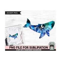 galaxy png sublimation design, whale png, watercolor png, space png, whale clipart, adventure png, whale silhouette png,