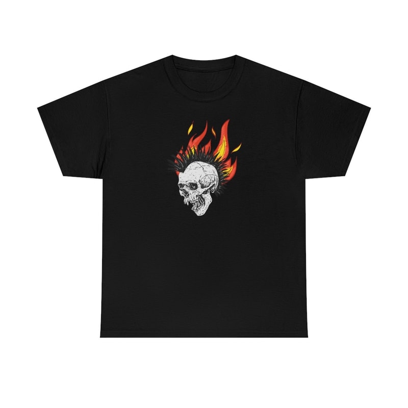 Punk Skull Fire Unisex Heavy Cotton Tee.jpg