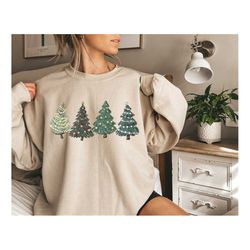 christmas tree sweatshirt, christmas sweatshirt, christmas sweater, christmas crewneck, holiday sweaters for women, wint