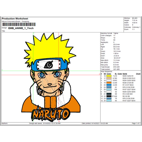 Naruto Style Pattern Naruto Machine Embroidery Pattern, Uzumaki Naruto Embroidery | Inspire ...