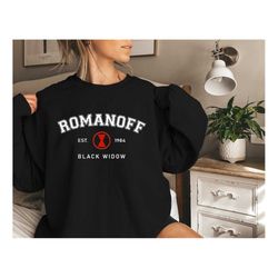 natasha romanoff sweatshirt, black widow shirt, romanoff shirt, black widow cosplay, avengers , superhero sweat, romanof