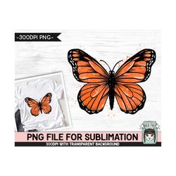 monarch butterfly sublimation design png, watercolor butterfly sublimation, orange butterfly png sublimation file, cance