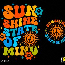 2 bundle, sunshine state of mind svg png, distressed png, tr