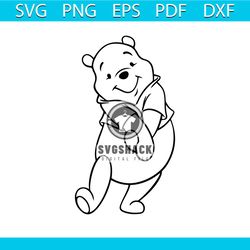 bear winnie svg free, winnie the pooh svg, disney svg, instant download, bear svg, outline svg, best disney svg files, c