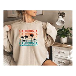 california sweatshirt, retro california shirt, retro vintage california, california sunset, cali girl shirt , california