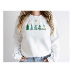 christmas tree sweatshirt, christmas sweatshirt, christmas sweater, christmas crewneck,  holiday sweaters for women, win