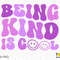 Being Kind Is Cool Svg Png, Choose Kindness Svg, Purple Svg, Trendy Retro Groovy Wavy Stacked Digital Download Sublimation PNG & SVG Cricut - 2.jpg