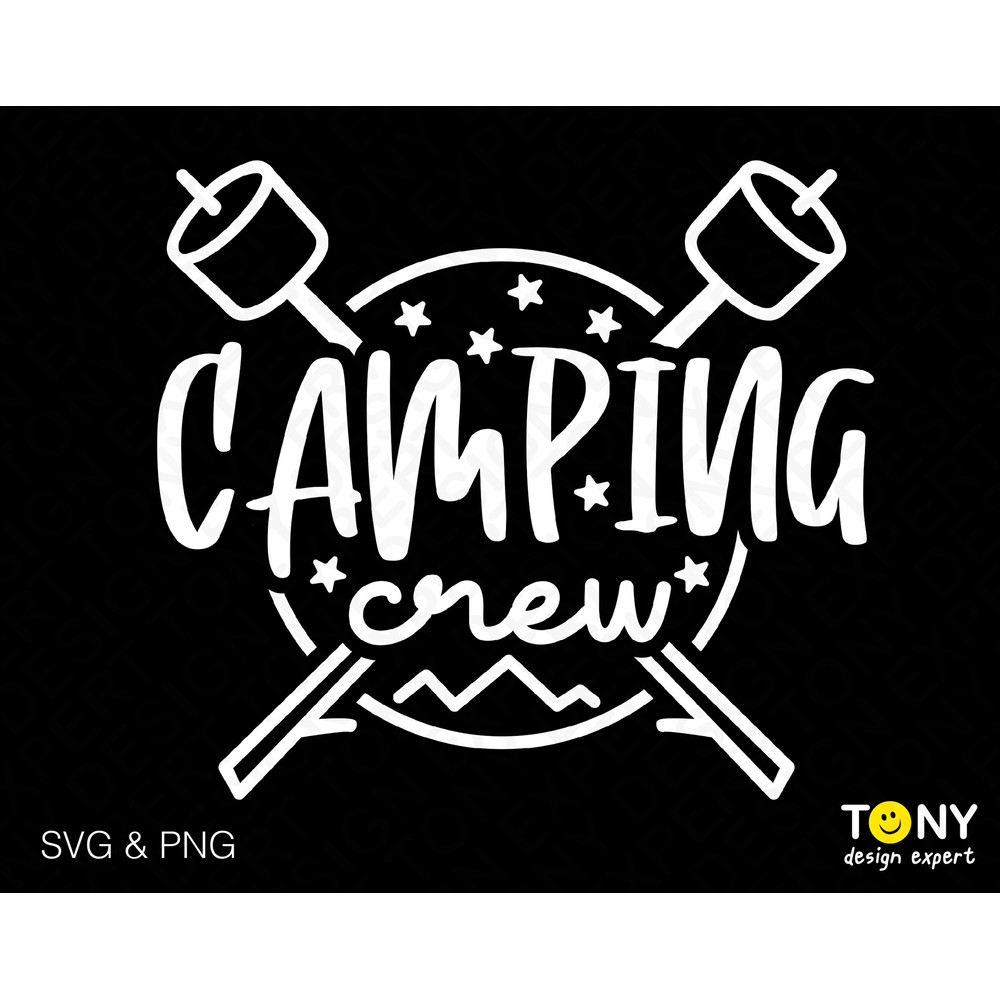 Camping Crew Svg Png, Marshmallows Svg, Camping Svg, Campfire Svg, Happy Camper, Camping Gift Digital Download Sublimation PNG & SVG Cricut - 1.jpg